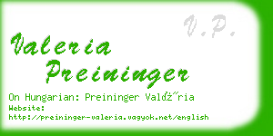 valeria preininger business card